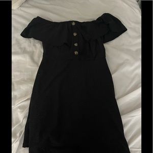 Black off the shoulder dress